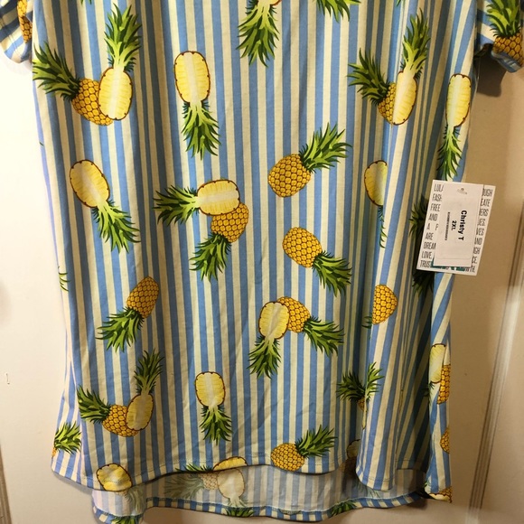 LuLaRoe Christy T 2XL Tropical Pineapple Pattern. - Picture 5 of 7